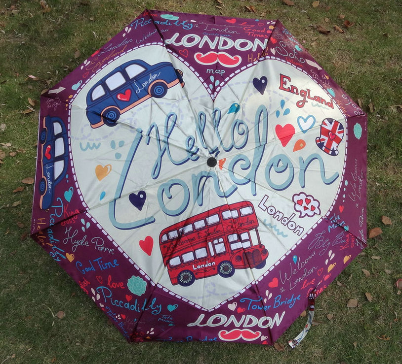 Heat transfer print umbrella-HTU022b